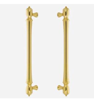Emtek BTB86343US3 American Designer 12" Center to Center Spindle Appliance Pull with Back to Back in Polished Brass