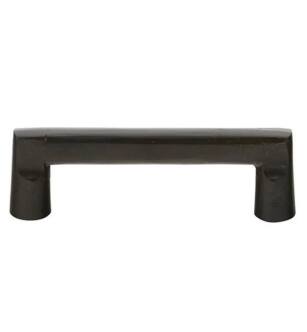 Emtek 86336FB Rustic Sandcast Bronze 8" Center to Center Rail Handle Cabinet Pull in Flat Black Bronze