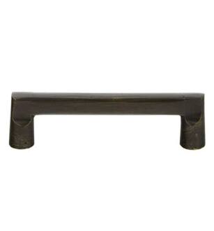 Emtek 86333MB Rustic Sandcast Bronze 3 1/2" Center to Center Rail Handle Cabinet Pull in Medium Bronze