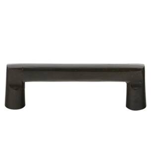 Emtek 86333FB Rustic Sandcast Bronze 3 1/2" Center to Center Rail Handle Cabinet Pull in Flat Black Bronze
