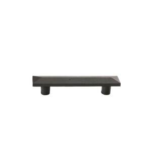 Emtek 86331FB Rustic Sandcast Bronze 6" Center to Center Pyramid Bar Cabinet Pull in Flat Black Bronze