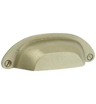 Emtek 86327TWB Rustic Sandcast Bronze 4" Center to Center Ranch Bin Cabinet Pull in Tumbled White Bronze (TWB)
