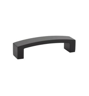 Emtek 86325US19 Contemporary Mid Century Modern 4" Center to Center Bauhaus Cabinet Pull in Flat Black