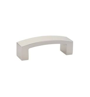 Emtek 86324US14 Contemporary Mid Century Modern 3" Center to Center Bauhaus Cabinet Pull in Polished Nickel