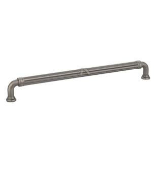 Emtek 86287US15A American Designer Ribbon & Reed 10" Center to Center Estate Fixed Cabinet Pull in Pewter