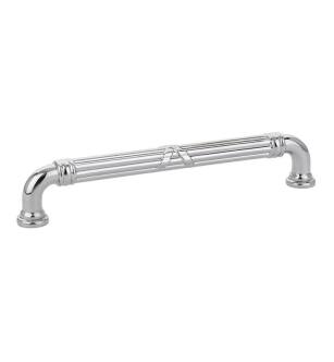 Emtek 86286US26 American Designer Ribbon & Reed 6" Center to Center Estate Fixed Cabinet Pull in Polished Chrome