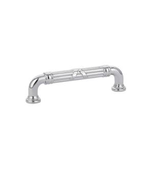 Emtek 86285US26 American Designer Ribbon & Reed 4" Center to Center Estate Fixed Cabinet Pull in Polished Chrome