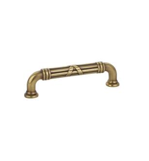 Emtek 86285US7 American Designer Ribbon & Reed 4" Center to Center Estate Fixed Cabinet Pull in French Antique
