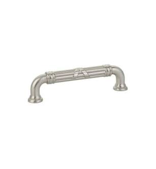 Emtek 86284US15 American Designer Ribbon & Reed 3 1/2" Center to Center Estate Fixed Cabinet Pull in Satin Nickel