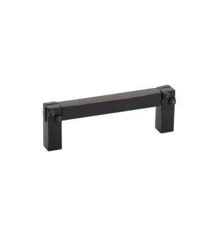 Emtek 86043US10B Arts and Crafts Mortise & Tennon 3" Center to Center Brass Handle Cabinet Pull in Oil Rubbed Bronze