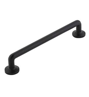 Emtek 86056FB Rustic Sandcast Bronze 4" Center to Center Handle Cabinet Pull in Flat Black Bronze