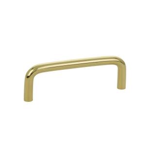 Emtek 86132US3 American Classic 3 1/2" Center to Center Wire Cabinet Pull in Polished Brass