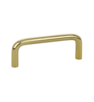 Emtek 86131US3 American Classic 3" Center to Center Wire Cabinet Pull in Polished Brass