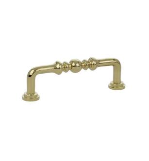 Emtek 86129US3 American Classic 3 1/2" Center to Center Spindle Cabinet Pull in Polished Brass