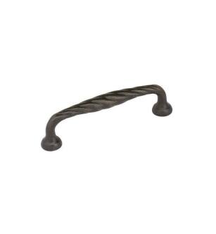 Emtek 86239MB Tuscany Bronze 8" Center to Center Twist Fixed Cabinet Pull in Medium Bronze