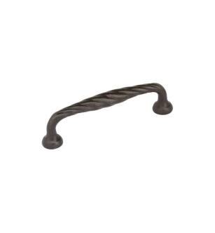 Emtek 86238MB Tuscany Bronze 6" Center to Center Twist Fixed Cabinet Pull in Medium Bronze
