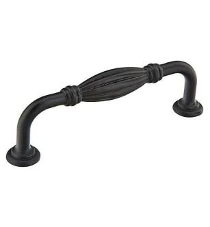 Emtek 86223FB Tuscany Bronze 10" Center to Center Fluted Handle Cabinet Pull in Flat Black Bronze