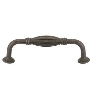 Emtek 86219MB Tuscany Bronze 3 1/2" Center to Center Fluted Handle Cabinet Pull in Medium Bronze