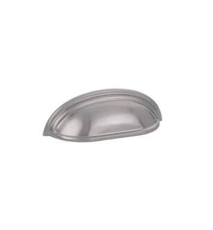 Emtek 86123US15 Traditional 3" Center to Center Cup Cabinet Pull in Satin Nickel