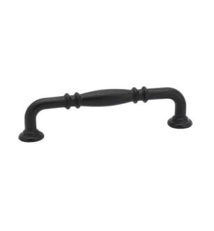 Emtek 86102FB Tuscany Bronze 4" Center to Center Ribbed Cabinet Pull in Flat Black Bronze
