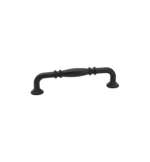 Emtek 86255FB Tuscany Bronze 6" Center to Center Ribbed Cabinet Pull in Flat Black Bronze
