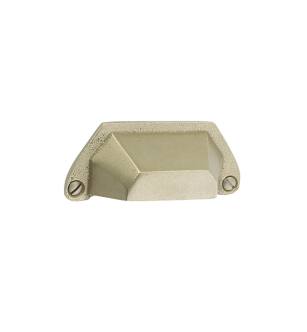 Emtek 86050TWB Rustic Sandcast Bronze 4" Center to Center Cup Cabinet Pull in Tumbled White Bronze