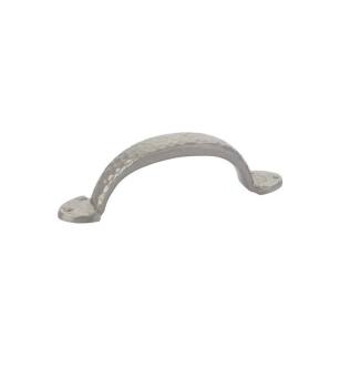Emtek 86046US15 Arts and Crafts Hammered 3" Center to Center Brass Arch Cabinet Pull in Satin Nickel