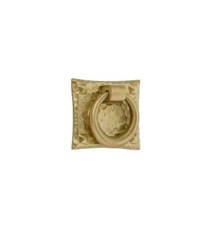 Emtek 86040US4 Arts and Crafts Hammered 1 3/4" Brass Ring Cabinet Pull in Satin Brass