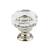 Emtek 86571US15 Crystal & Porcelain Lowell 1 3/8" Clear Crystal Cabinet Knob in Satin Nickel