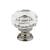 Emtek 86571US15A Crystal & Porcelain Lowell 1 3/8" Clear Crystal Cabinet Knob in Pewter