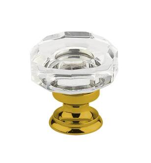 Emtek 86571US7 Crystal & Porcelain Lowell 1 3/8" Clear Crystal Cabinet Knob in French Antique