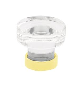 Emtek 86569US3 Crystal & Porcelain Grayson 1 1/4" Clear Crystal Cabinet Knob in Polished Brass