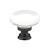 Emtek 86567US19 Crystal & Porcelain Providence 1 3/8" Crystal Cabinet Knob in Flat Black