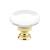 Emtek 86567US4 Crystal & Porcelain Providence 1 3/8" Crystal Cabinet Knob in Satin Brass