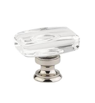 Emtek 86566US14 Crystal & Porcelain Windsor 1 5/8" Clear Crystal Cabinet Knob in Polished Nickel