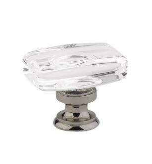Emtek 86566US15A Crystal & Porcelain Windsor 1 5/8" Clear Crystal Cabinet Knob in Pewter