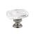 Emtek 86566US15A Crystal & Porcelain Windsor 1 5/8" Clear Crystal Cabinet Knob in Pewter