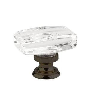 Emtek 86566US10B Crystal & Porcelain Windsor 1 5/8" Clear Crystal Cabinet Knob in Oil Rubbed Bronze