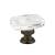 Emtek 86566US10B Crystal & Porcelain Windsor 1 5/8" Clear Crystal Cabinet Knob in Oil Rubbed Bronze