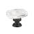 Emtek 86566US19 Crystal & Porcelain Windsor 1 5/8" Clear Crystal Cabinet Knob in Flat Black