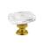 Emtek 86566US7 Crystal & Porcelain Windsor 1 5/8" Clear Crystal Cabinet Knob in French Antique