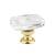 Emtek 86566US4 Crystal & Porcelain Windsor 1 5/8" Clear Crystal Cabinet Knob in Satin Brass