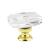 Emtek 86566US3 Crystal & Porcelain Windsor 1 5/8" Clear Crystal Cabinet Knob in Polished Brass