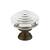 Emtek 86564US10B Crystal & Porcelain Deco 1 5/8" Clear Crystal Cabinet Knob in Oil Rubbed Bronze