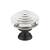 Emtek 86564US19 Crystal & Porcelain Deco 1 5/8" Clear Crystal Cabinet Knob in Flat Black