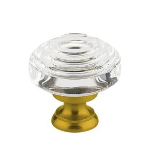 Emtek 86564US7 Crystal & Porcelain Deco 1 5/8" Clear Crystal Cabinet Knob in French Antique