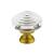 Emtek 86564US7 Crystal & Porcelain Deco 1 5/8" Clear Crystal Cabinet Knob in French Antique