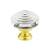 Emtek 86564US3 Crystal & Porcelain Deco 1 5/8" Clear Crystal Cabinet Knob in Polished Brass