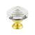 Emtek 86563US3 Crystal & Porcelain Deco 1 1/4" Clear Crystal Cabinet Knob in Polished Brass