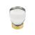 Emtek 86562US4 Crystal & Porcelain Juneau 1 1/8" Clear Crystal Cabinet Knob in Satin Brass